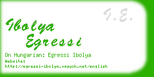 ibolya egressi business card